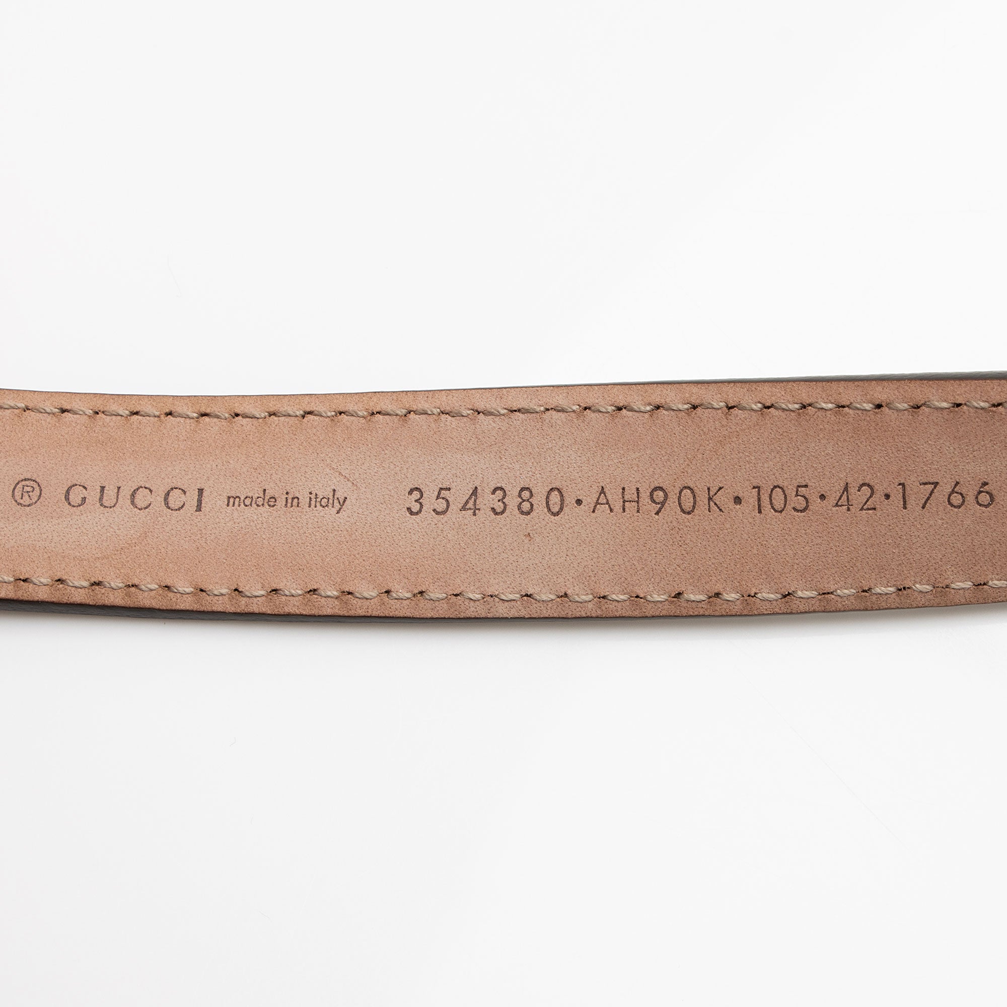 Gucci Leather Crystal GG Interlocking Belt - Size 42 / 105 (SHF-6wphpi)