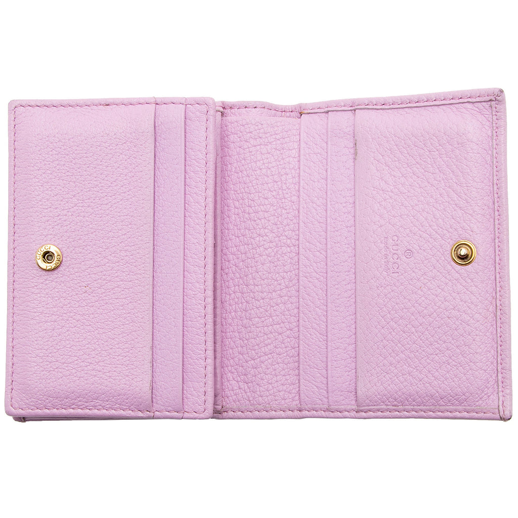 Gucci Leather Crystal GG Marmont Card Case Wallet (SHF-OYPMCI)