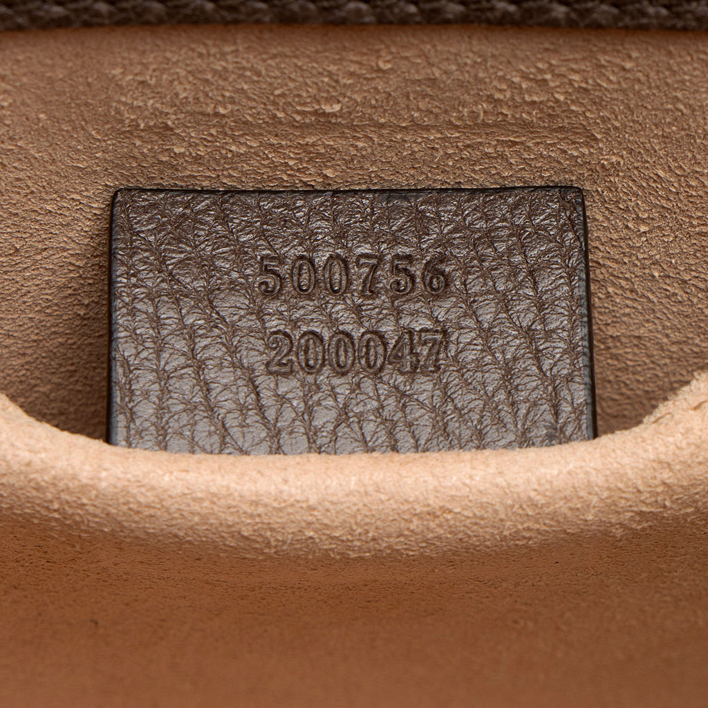 Gucci Leather Crystal Heart Linea Totem Small Crossbody