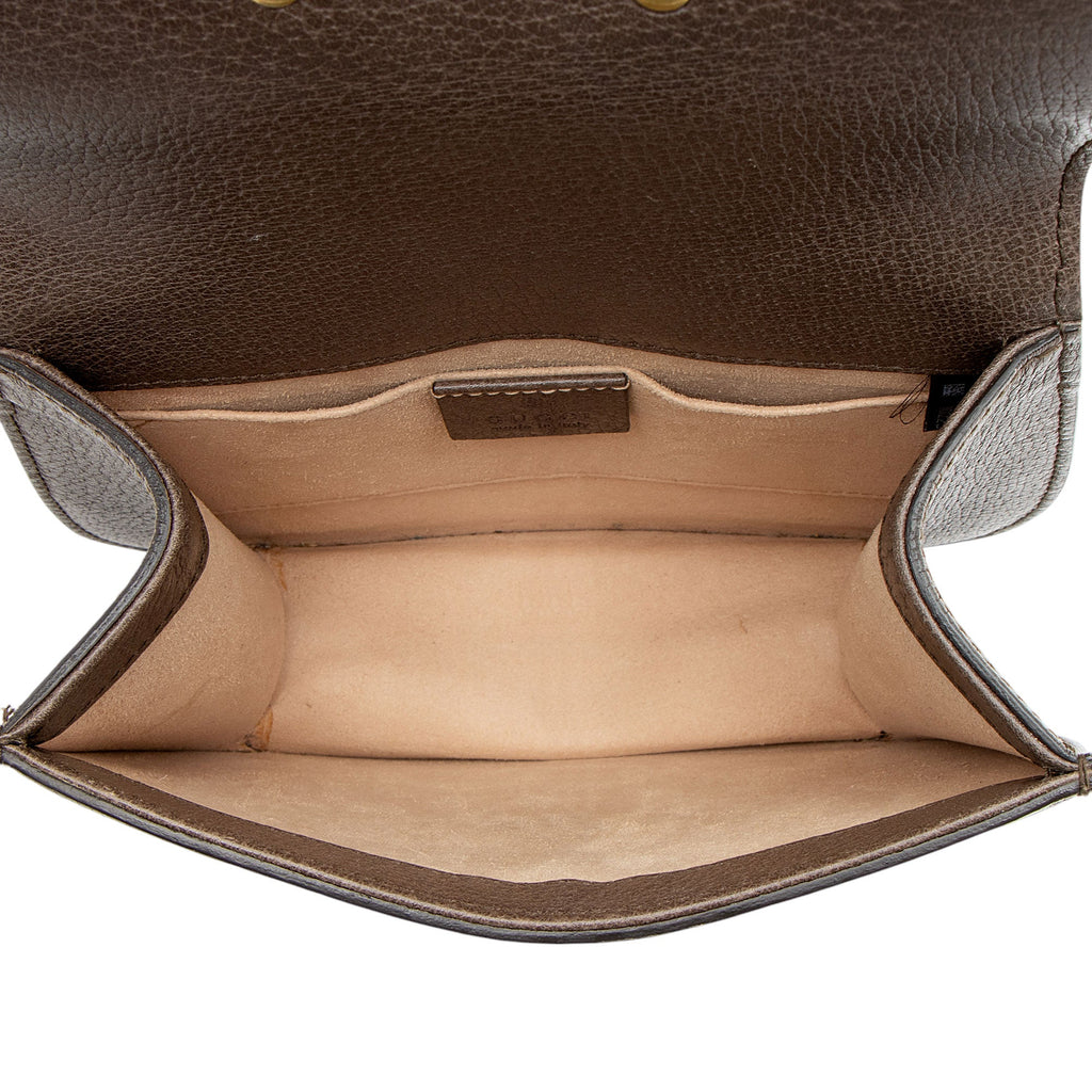 Gucci Leather Crystal Heart Linea Totem Small Crossbody