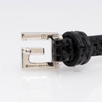 Gucci Leather Crystal Square G Wrap Bracelet (SHF-qpkVbj)