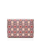 Gucci Leather Crystal Valentines Dionysus Chain Wallet