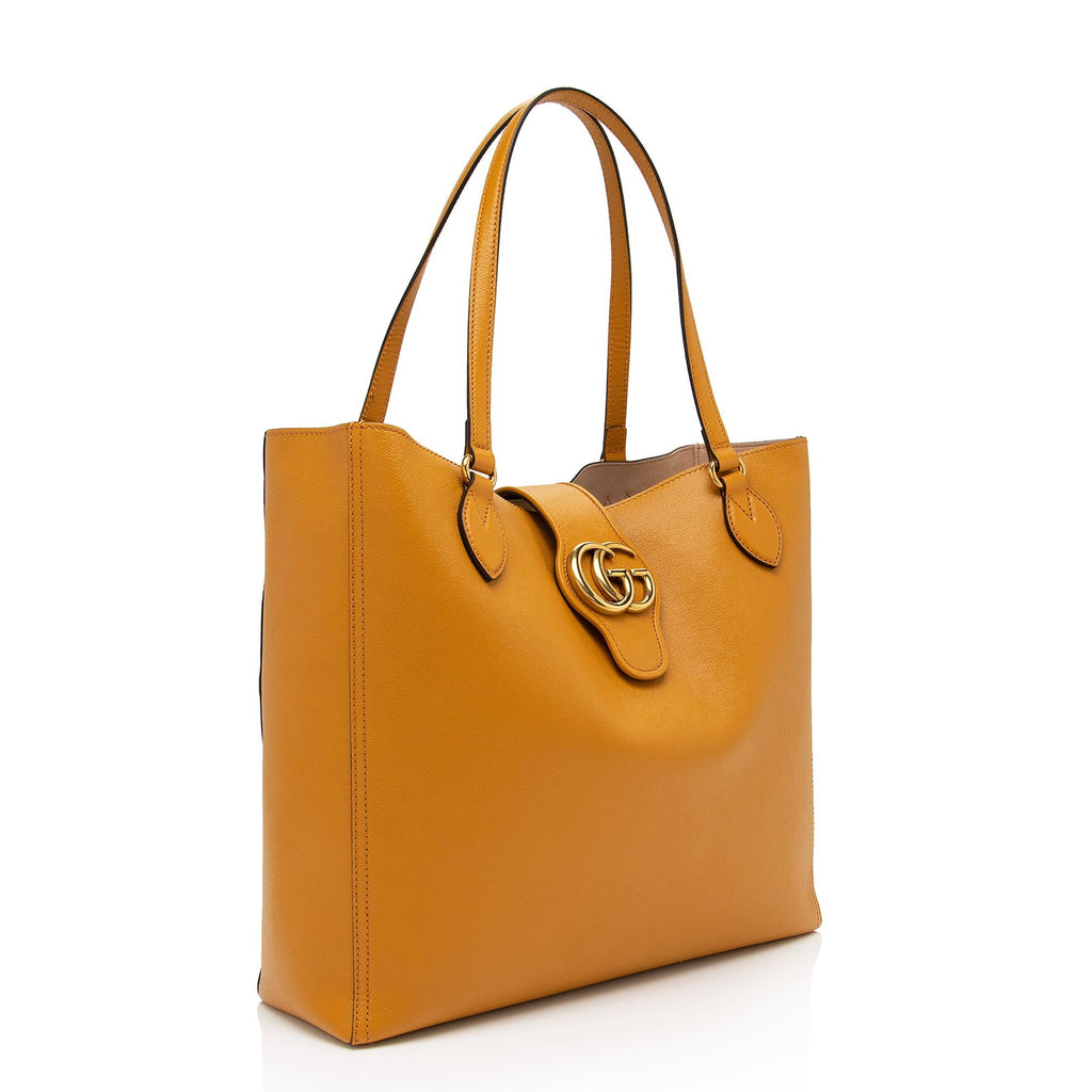 Gucci Leather Dahlia Large Tote (SHF-9YmQug)