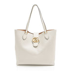 Gucci Leather Dahlia Medium Tote (SHF-l9vBxj)