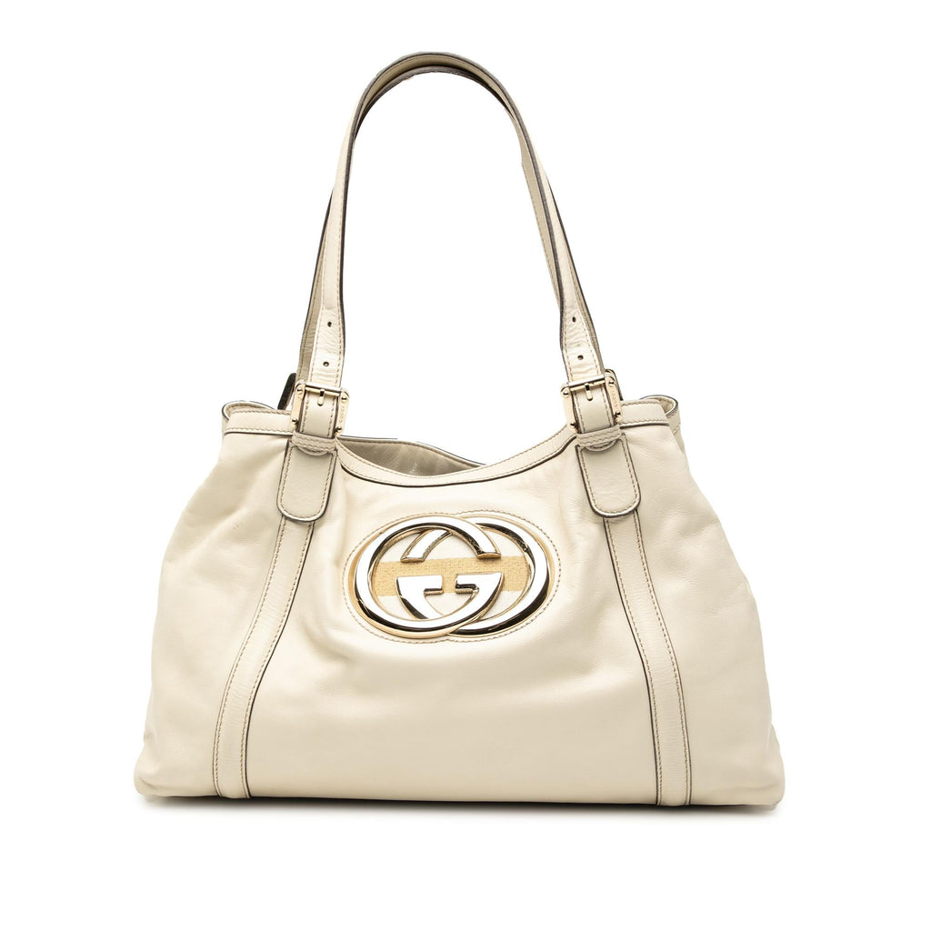 Gucci Leather Dialux Britt Tote