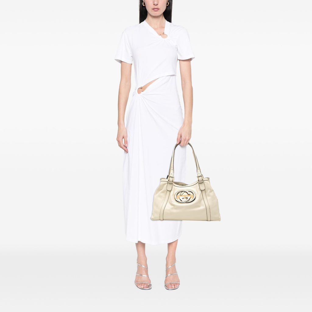 Gucci Leather Dialux Britt Tote