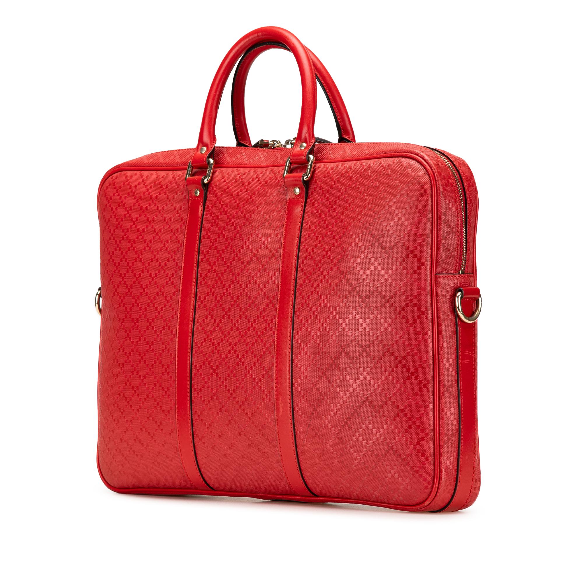 Gucci Leather Diamante Business Bag