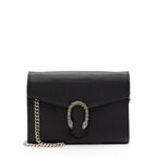 Gucci Leather Crystal Dionysus Chain Wallet (SHF-fJzaNK)