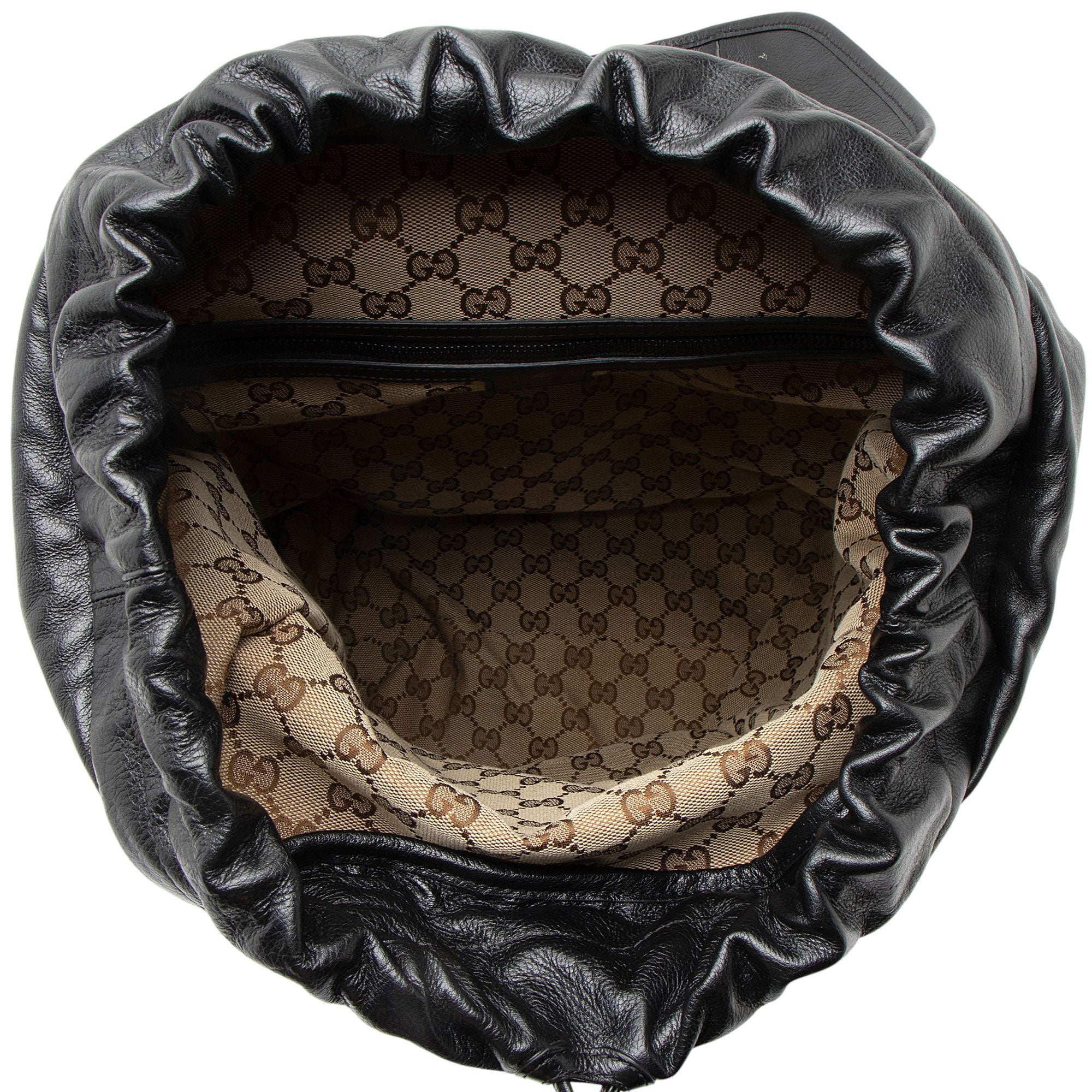 Gucci Leather Double G Backpack
