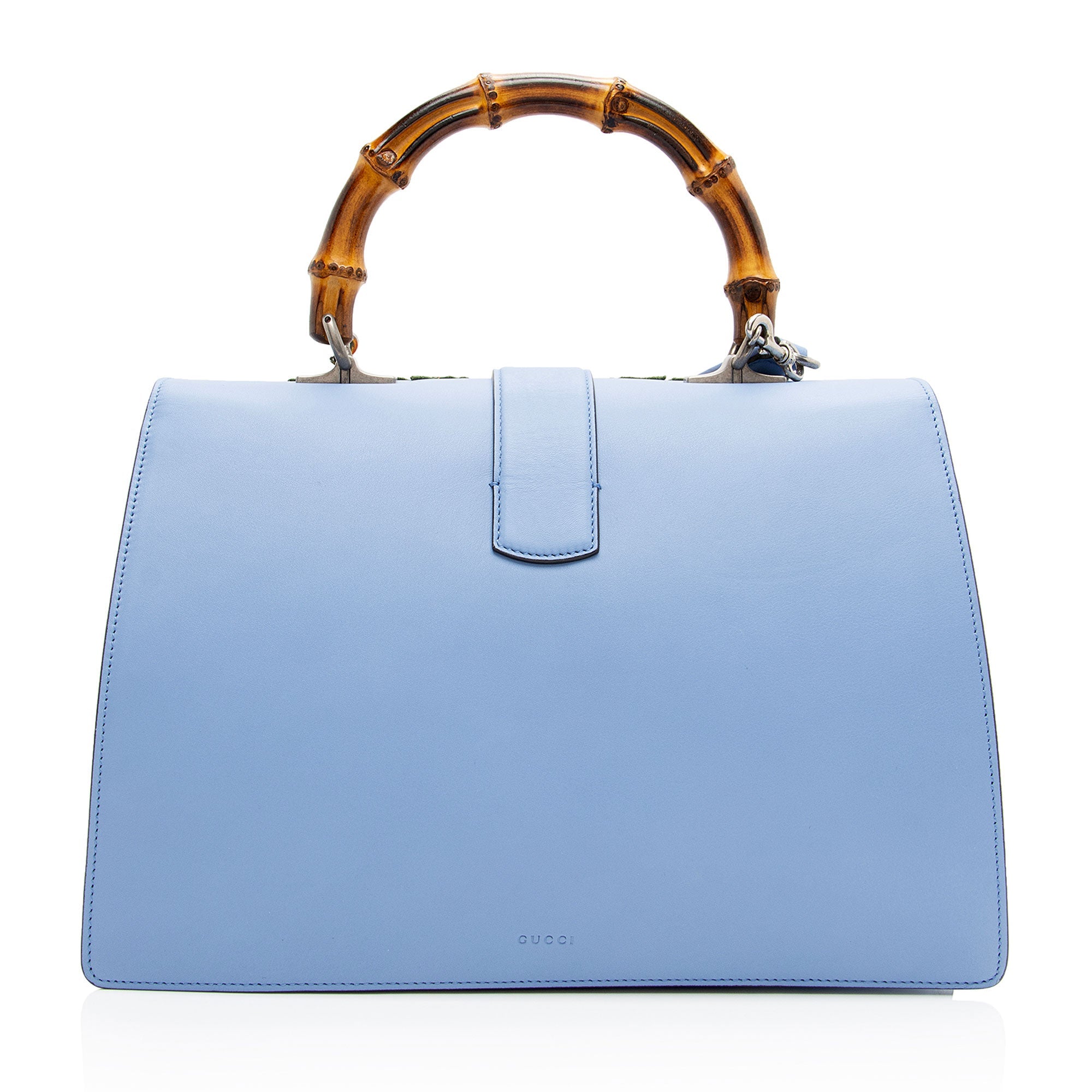 Gucci Leather Embroidered Bamboo Dionysus Large Top Handle (SHF-xyJtph)