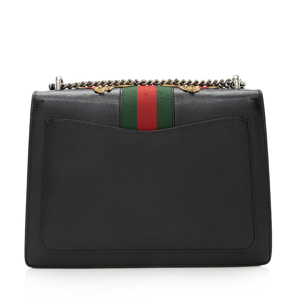 Gucci Leather Embroidered Rose Dionysus Medium Shoulder Bag (SHF-22427)