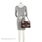 Gucci Leather Embroidered Rose Dionysus Medium Shoulder Bag (SHF-22427)