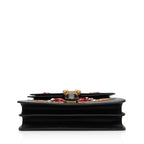 Gucci Leather Embroidered Rose Dionysus Medium Shoulder Bag (SHF-7coiPQ)