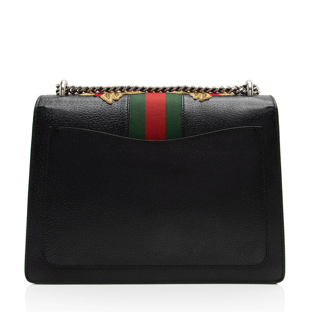 Gucci Leather Embroidered Rose Dionysus Medium Shoulder Bag (SHF-sxhk6S)