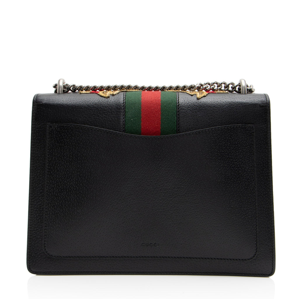 Gucci Leather Embroidered Rose Dionysus Medium Shoulder Bag (SHF-NIvfQT)