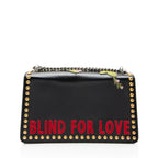 Gucci Leather Embroidered Studded Blind for Love Dionysus Small Shoulder Bag