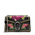 Gucci Leather Embroidered Studded Blind for Love Dionysus Small Shoulder Bag