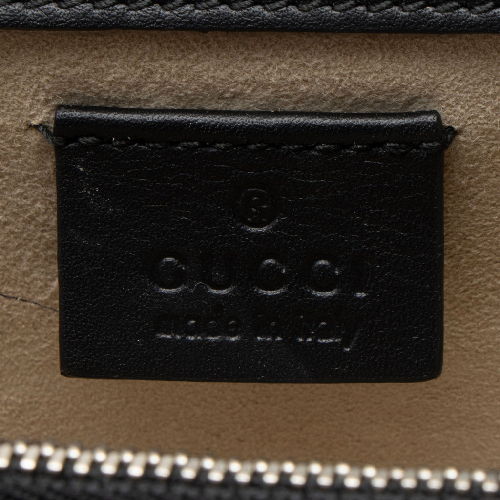 Gucci Leather Embroidered Studded Blind for Love Dionysus Small Shoulder Bag