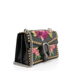 Gucci Leather Embroidered Studded Blind for Love Dionysus Small Shoulder Bag