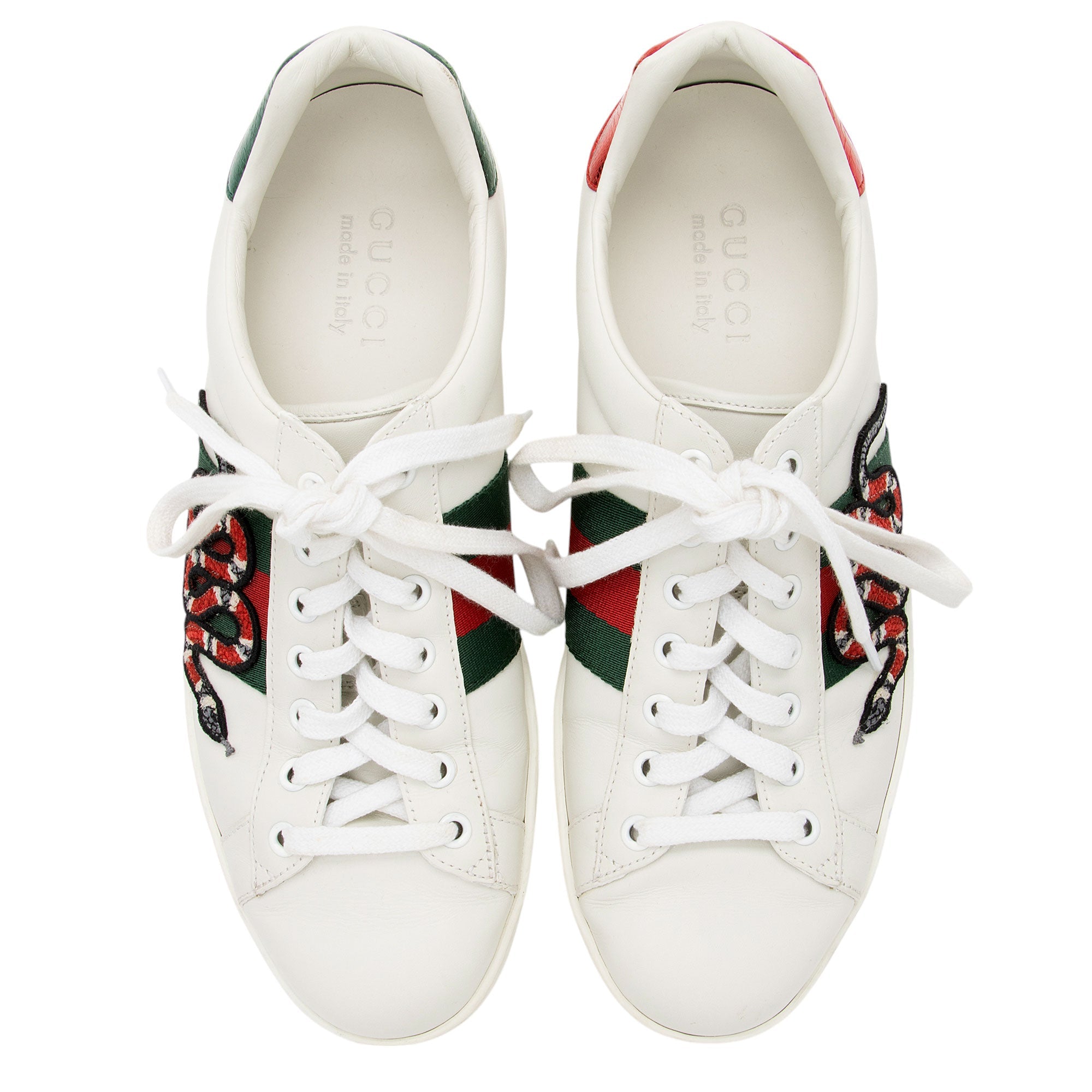 Gucci Leather Kingsnake Ace Sneakers - Men's Size 7 / 41