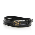 Gucci Leather Enamel GG Slim Belt - Size 36 / 90 (SHF-xWREr9)