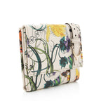 Gucci Leather Flora Nice French Flap Wallet (SHF-pELWjp)