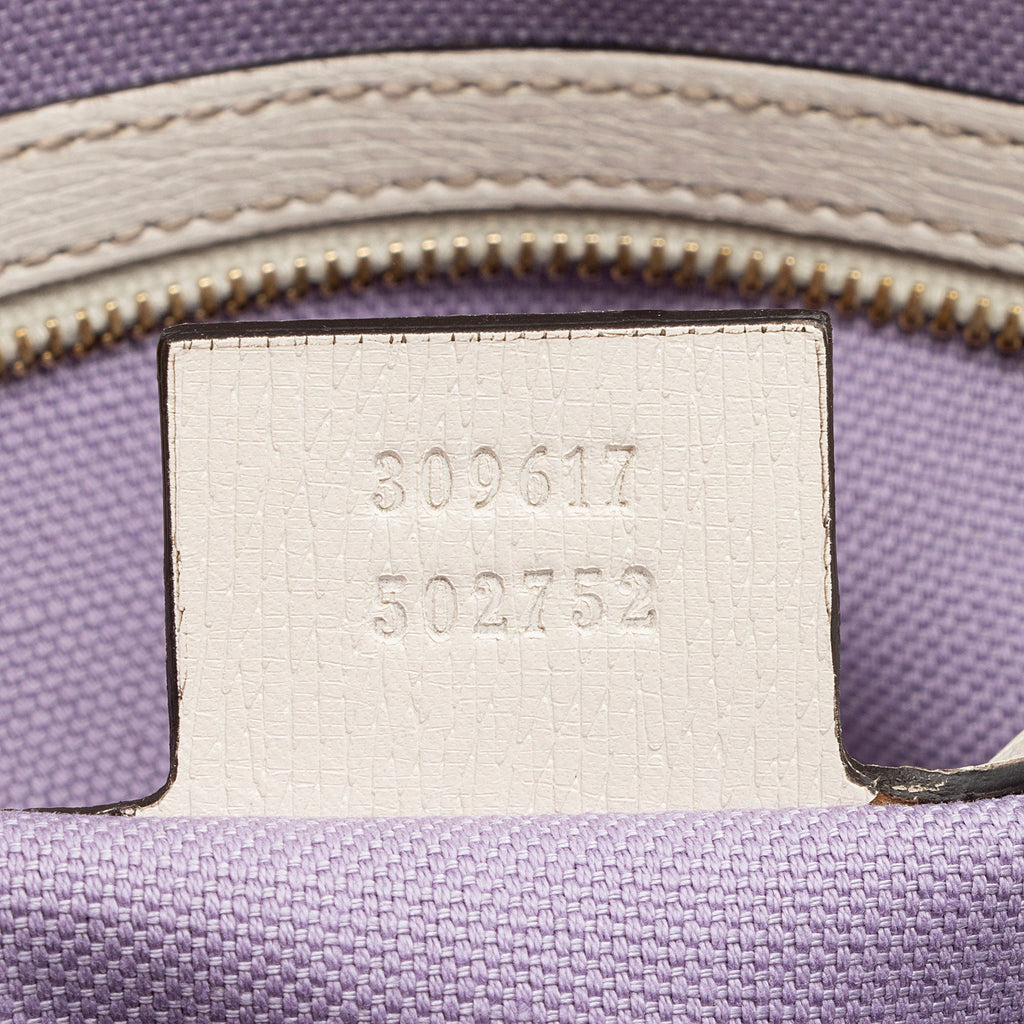 Gucci Leather Flora Nice Satchel (SHF-5DGwQW)