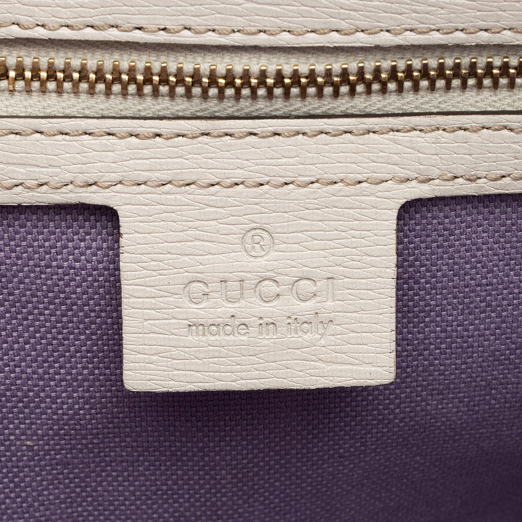 Gucci Leather Flora Nice Satchel (SHF-5DGwQW)