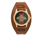 Gucci Leather G-Timeless Bee Web Watch (SHF-M3HiHw)