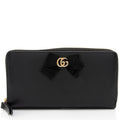 Gucci Leather GG Bow Zip Around Wallet (SHF-fr8dTS)