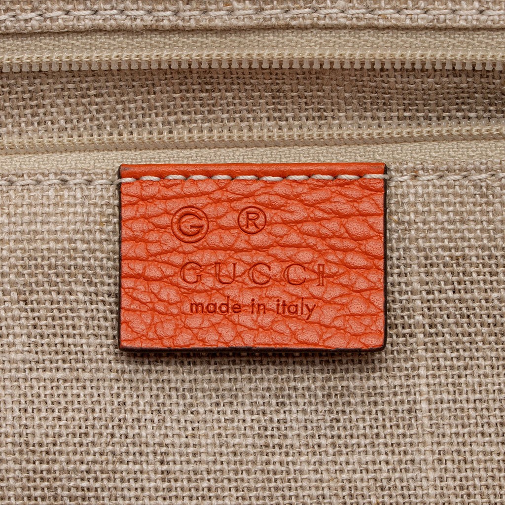 Gucci Leather GG Charm Dome Large Satchel (SHF-mAjdM8)
