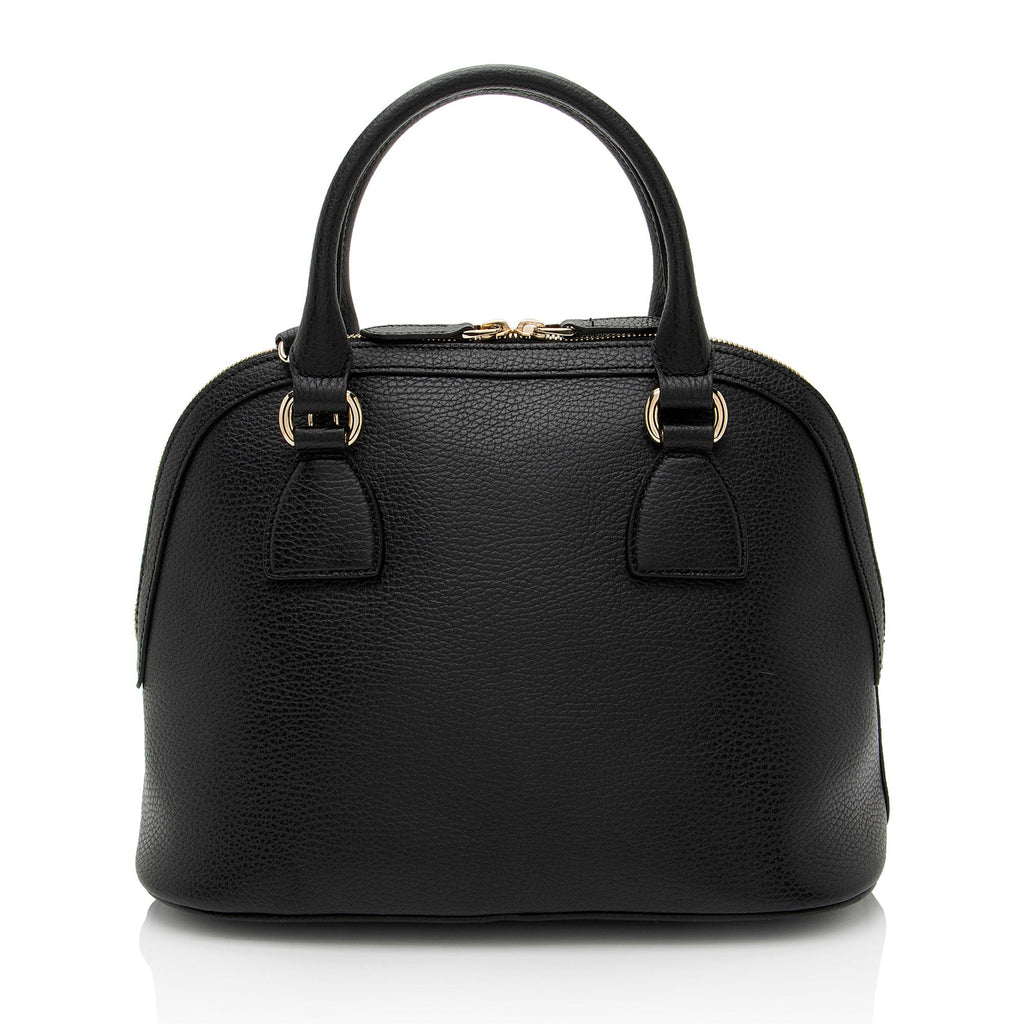 Gucci Leather GG Charm Dome Medium Satchel