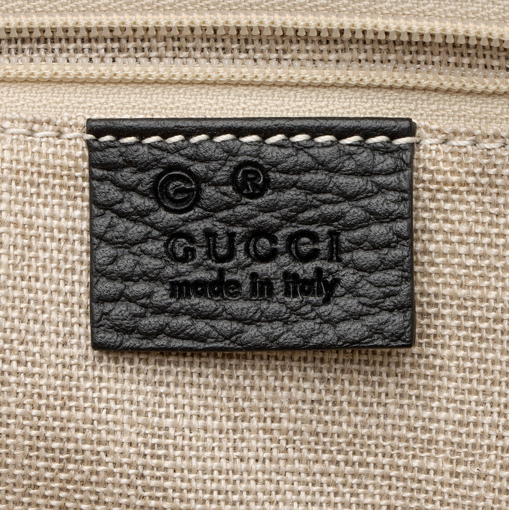 Gucci Leather GG Charm Dome Medium Satchel