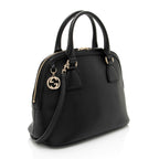 Gucci Leather GG Charm Dome Medium Satchel