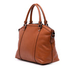 Gucci Leather GG Charm Dome Satchel