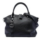 Gucci Leather GG Charm Dome Satchel