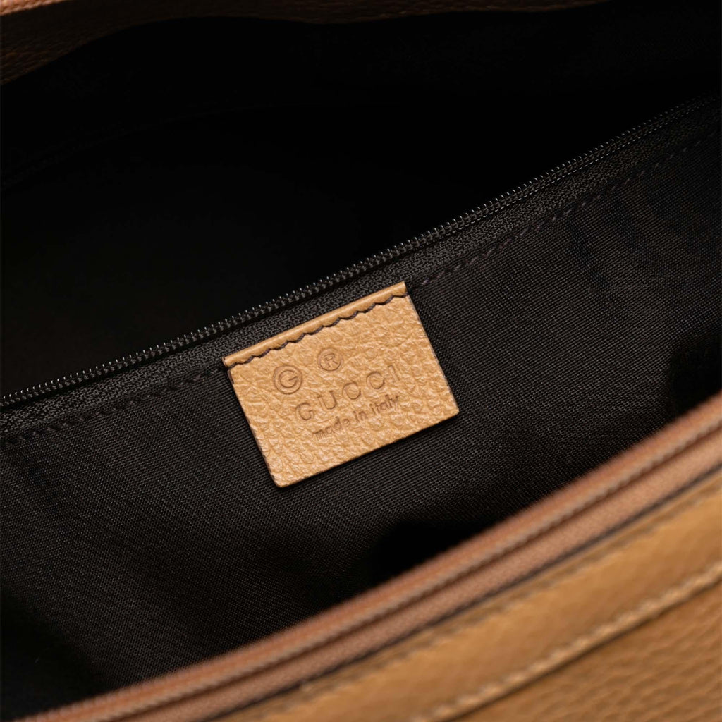 Gucci Leather GG Charm Dome Satchel
