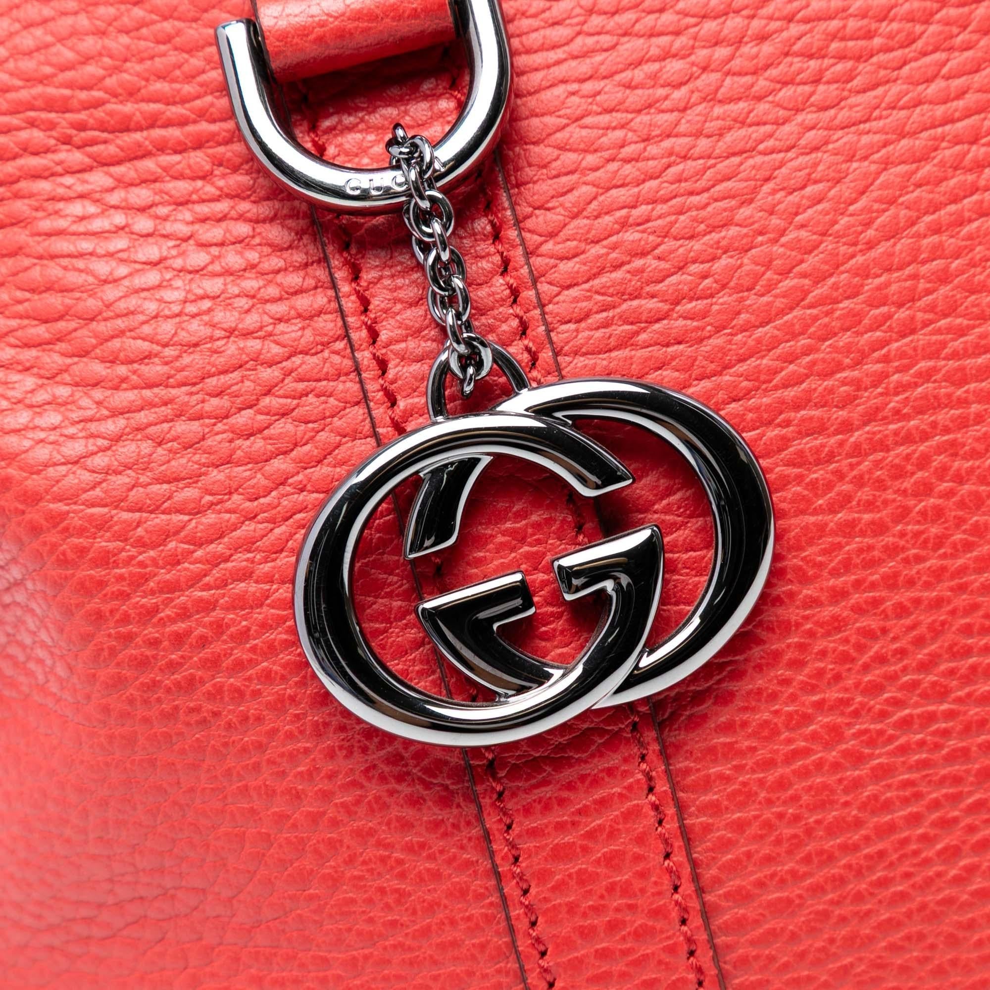 Gucci Leather GG Charm Dome Satchel