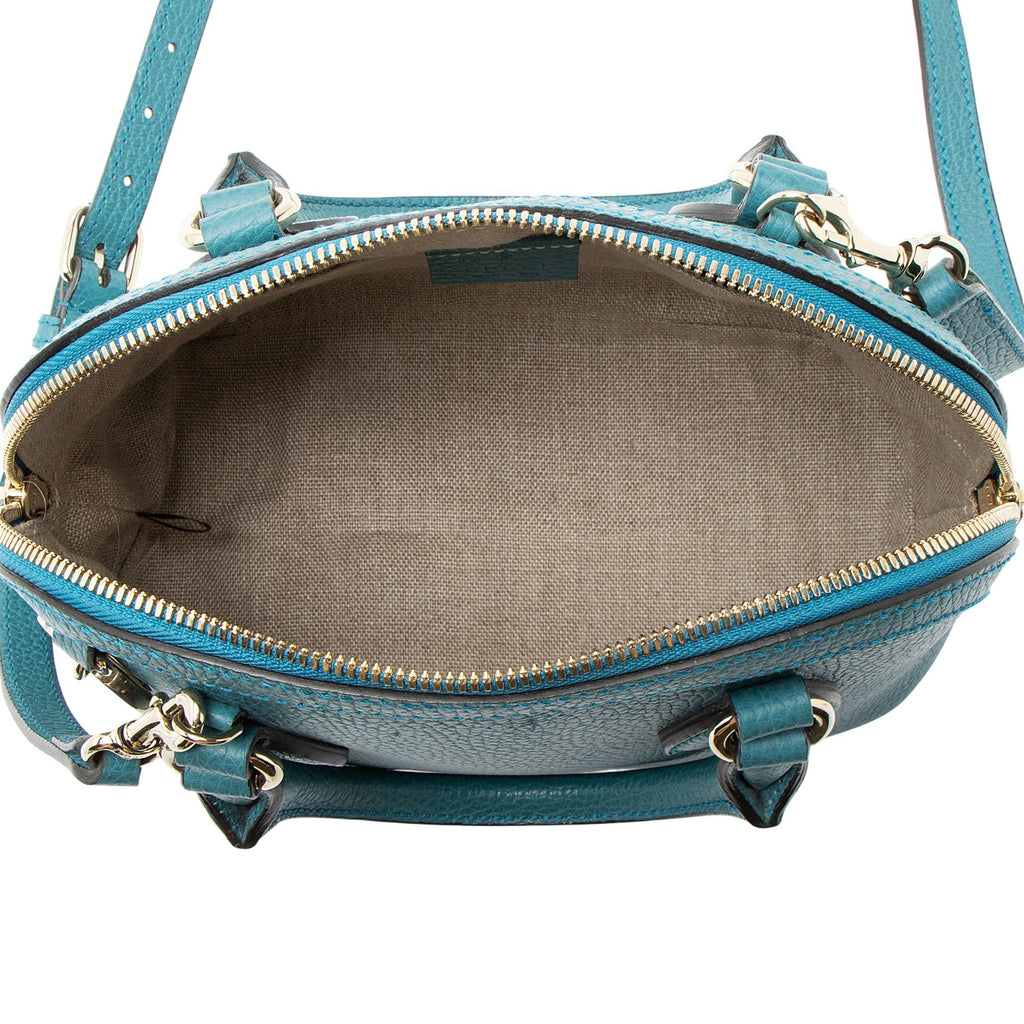 Gucci Leather GG Charm Dome Small Satchel