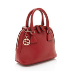Gucci Leather GG Charm Dome Small Satchel