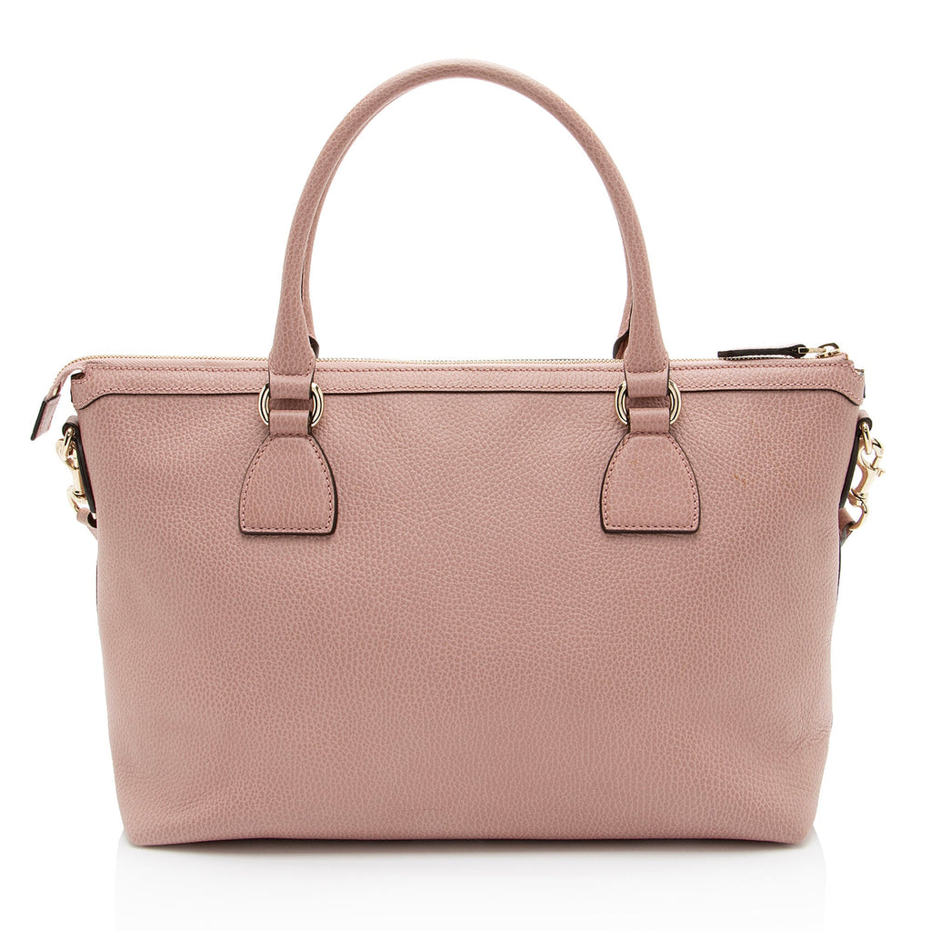 Gucci Leather GG Charm Large Satchel