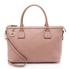 Gucci Leather GG Charm Large Satchel