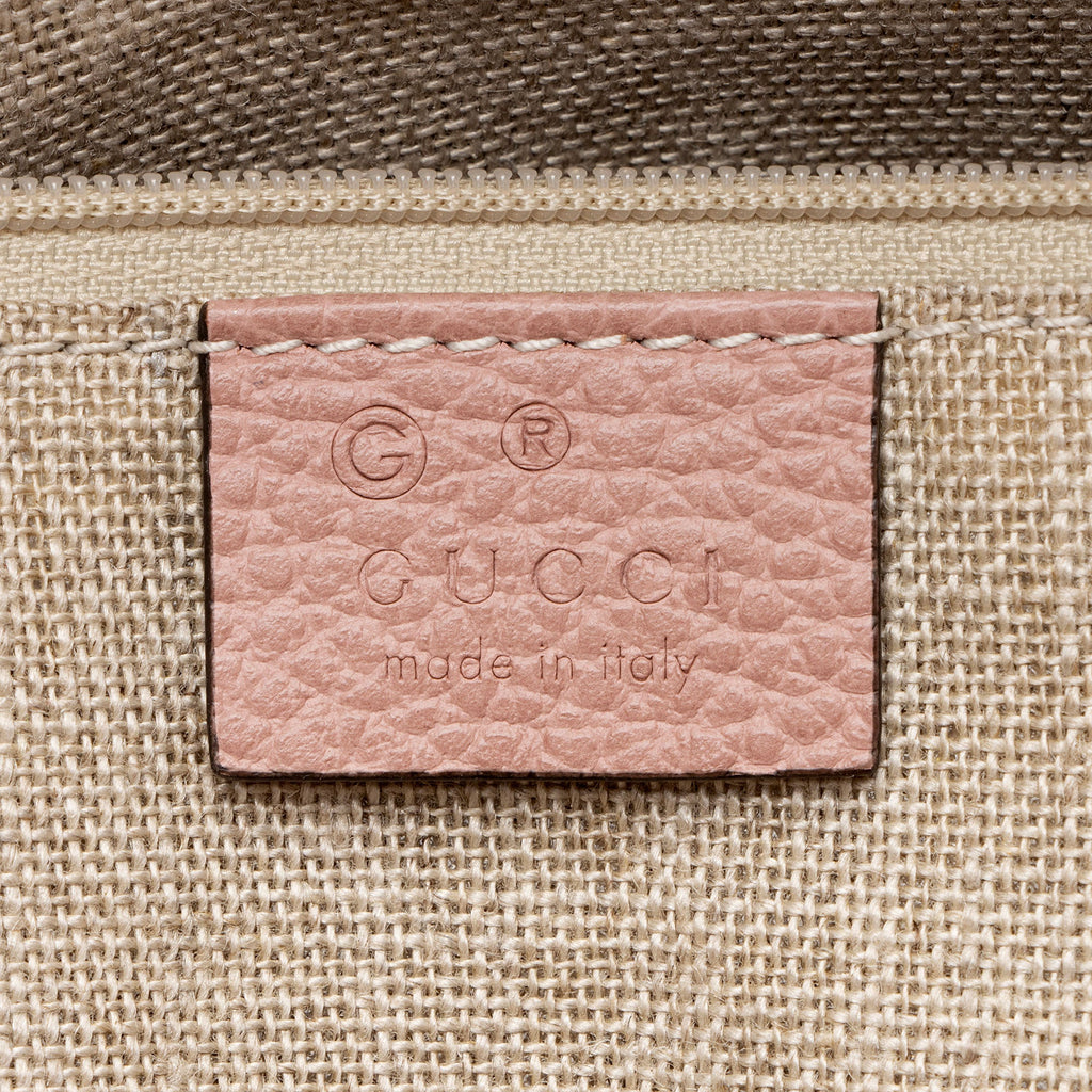 Gucci Leather GG Charm Large Satchel