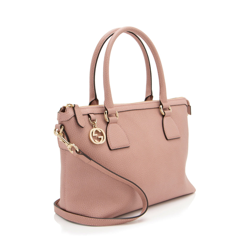 Gucci Leather GG Charm Satchel (SHF-W1Wrlv)
