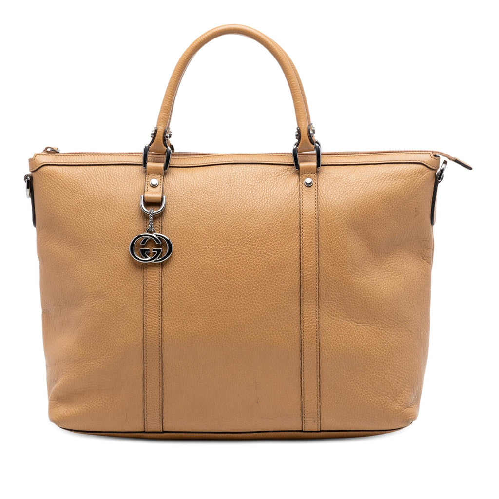 Gucci Leather GG Charm Satchel