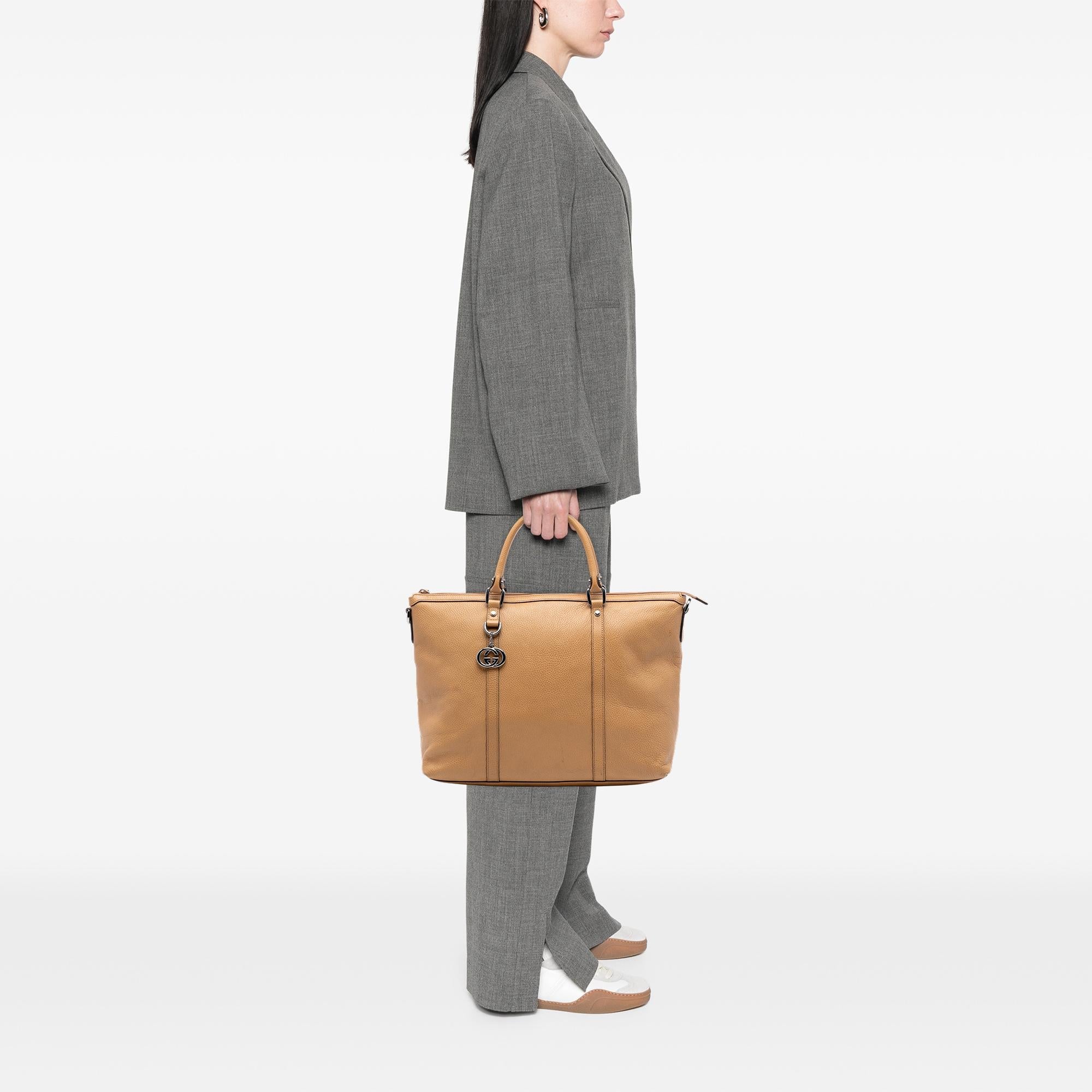Gucci Leather GG Charm Satchel