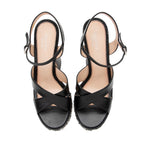 Gucci Leather GG Embellished Platform Sandals - Size 6 / 36