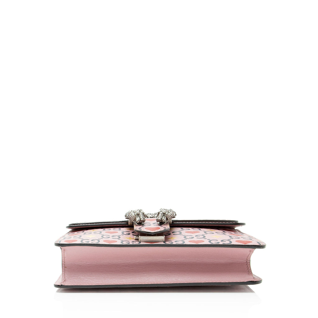 Gucci Leather Crystal Valentines Dionysus Small Shoulder Bag