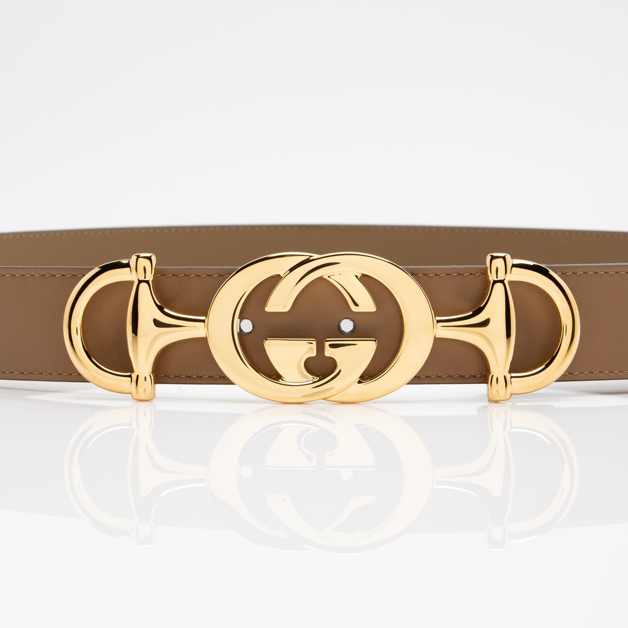 Gucci Leather GG Horsebit Belt - Size 30 / 75 (SHF-23498)
