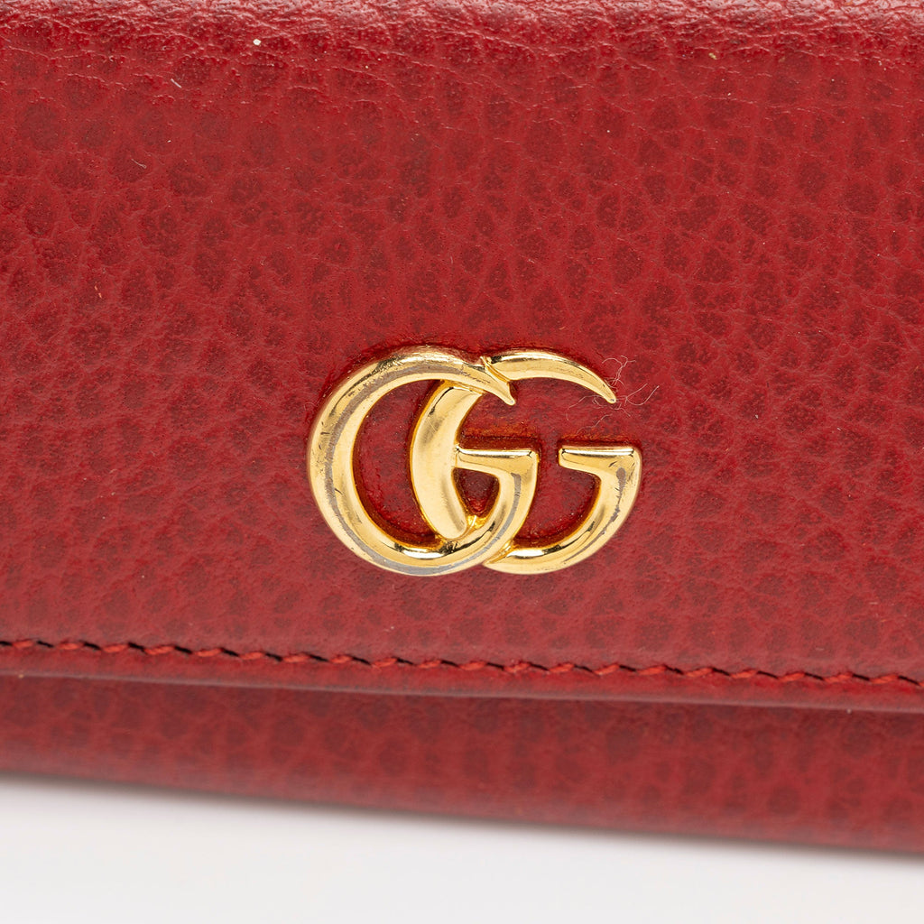 Gucci Leather GG Marmont 6 Key Case (SHF-PqM90W)